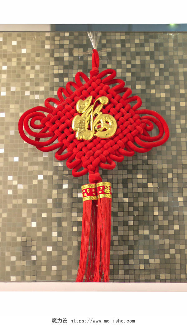 新年中国结福字背景图片